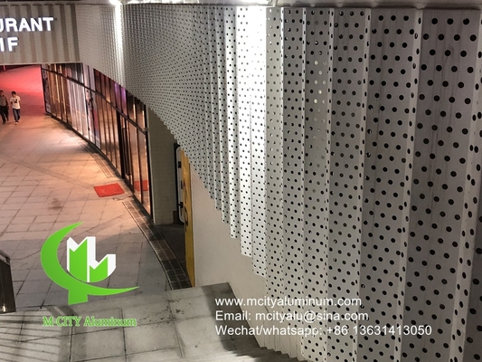 Painel de alumínio perfurado para fachada, revestimento de parede, revestimento de edifício exterior para fachada exterior