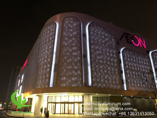painel perforado de alumínio para fachada, revestimento de parede, painel exterior de edifício, cobertura para edifício ou teto