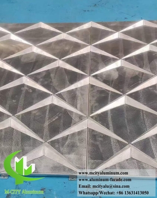 Painel de revestimento 3D de tela de alumínio Folha de metal para decoração de parede