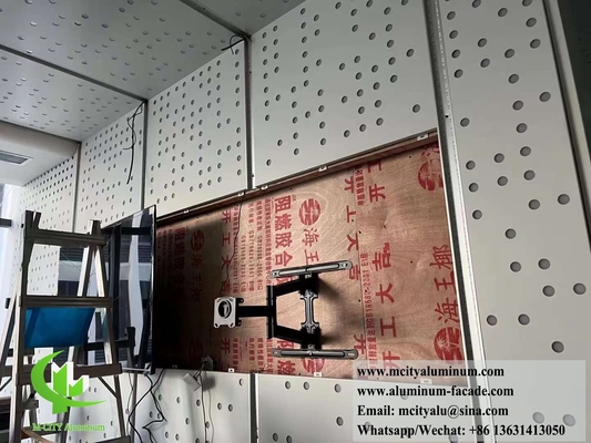 Painéis sólidos de alumínio de 3 mm com padrão de perfuração para decoração de parede