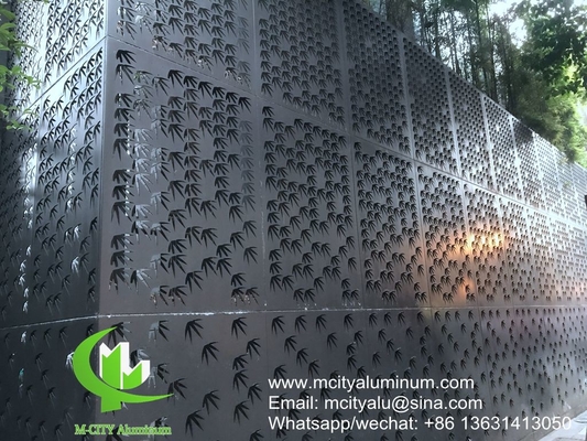 Façade gravada em CNC de alumínio decoração de fachada revestimento de parede exterior edifício cortina parede padronizada de fachada teto