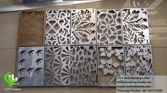 CNC painéis de alumínio Laser corte de tela de metal para cerca, tela de privacidade