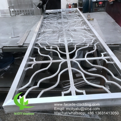 Painel de corte a laser de alumínio metálico utilizado para tela de janela com espessura de quadro de 10 mm
