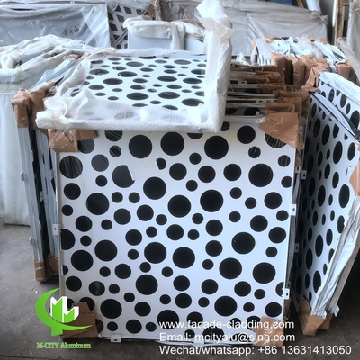 Painel de revestimento por perfuração de alumínio metálico com padrões de arte perfuração utilizada para fachada de edifícios