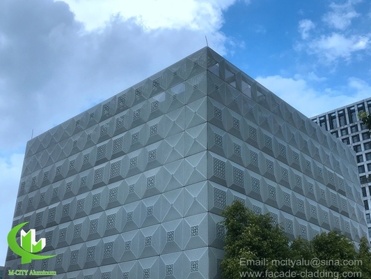Revestimento perfurado de alumínio arquitectónico com padrões de arte