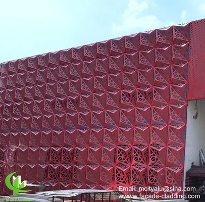 Revestimento perfurado de alumínio arquitectónico com padrões de arte