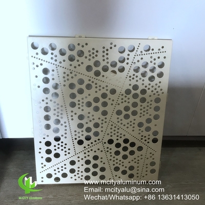 PVDF Padrões perfurados de alumínio metálico utilizados para decoração de fachadas de edifícios
