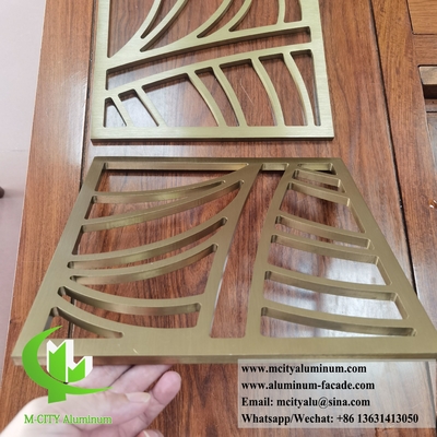 Ecrã de metal de corte a laser 10 mm espessura Alumínio para tela de sala