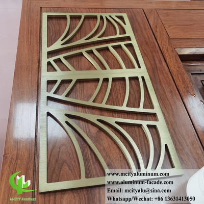 10 mm de alumínio tela de corte a laser painéis metálicos para decoração de parede interior