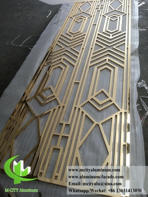 Tela de corte a laser de metal pintada com acabamento de ferrugem com decoração de padrão
