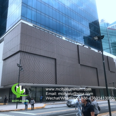 Arquitetura fachada de alumínio PVDF acabamento painel de alumínio sólido