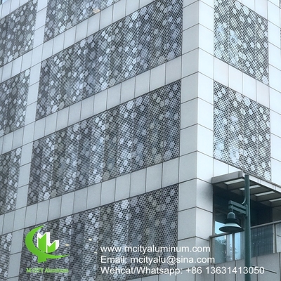 China PVDF Painel padrão perfurado de alumínio metálico usado para edifícios exteriores