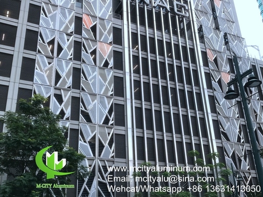 PVDF Painel de curvatura perfurado de alumínio metálico utilizado para edifícios exteriores