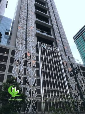 PVDF Painel de curvatura perfurado de alumínio metálico utilizado para edifícios exteriores