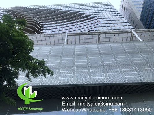 PVDF Painel de perfuração de alumínio usado para decoração de fachadas de edifícios