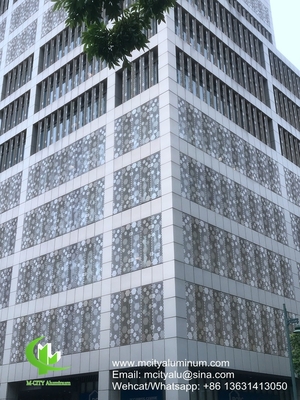 PVDF Painel de perfuração de alumínio usado para decoração de fachadas de edifícios