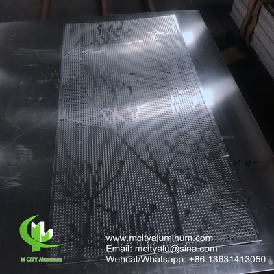 PVDF Painel de curvatura perfurado de alumínio metálico utilizado para edifícios exteriores