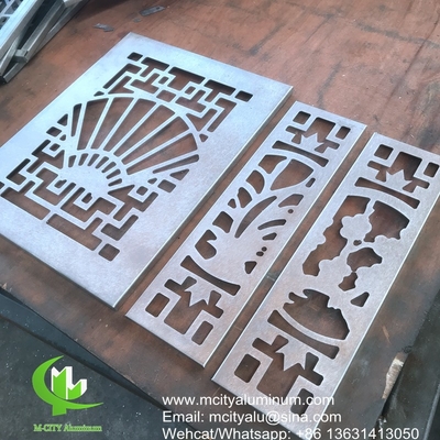 PVDF Padrões perfurados de alumínio metálico utilizados para decoração de fachadas de edifícios