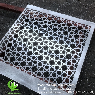 PVDF Padrões perfurados de alumínio metálico utilizados para decoração de fachadas de edifícios