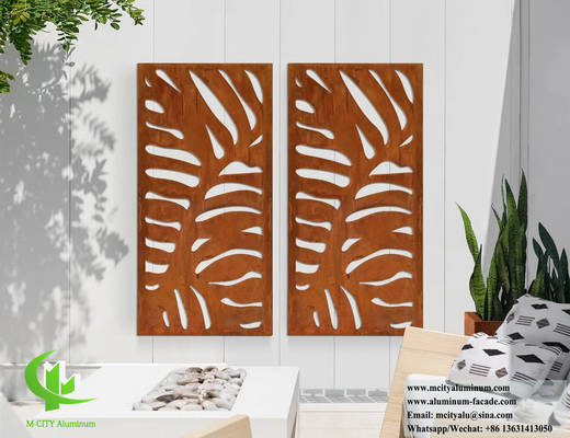 Ecrã de privacidade de chapa de alumínio Ecrã de metal com padrão de corte a laser para decoração exterior