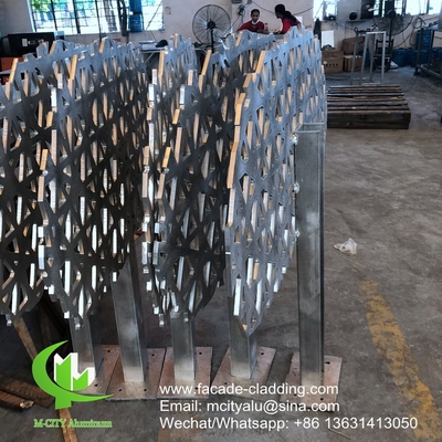 10 mm Revestimento de painel oco de alumínio metálico para revestimento exterior de fachada