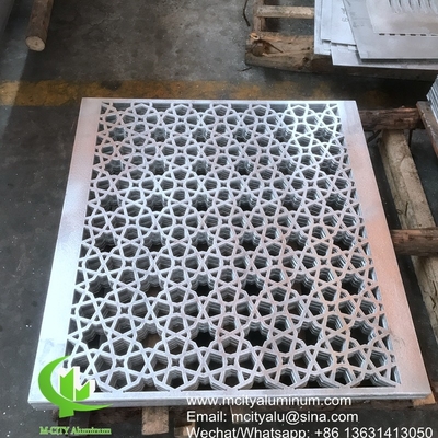 China PVDF Folha perfurada de alumínio metálico utilizada para fachada exterior do edifício audi