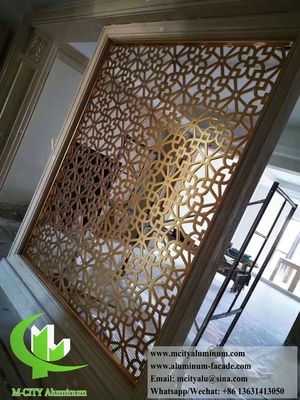 Laser Cut Metal Partition Alumínio divisor de sala de tela