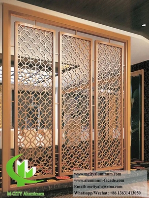 Laser Cut Metal Screen Electroplating Rust Finish com decoração de padrão