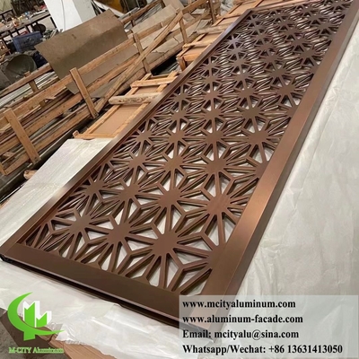 Laser Cut Metal Partition Alumínio divisor de sala de tela
