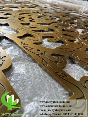 Laser Cut Metal Screen Electroplating Rust Finish com decoração de padrão