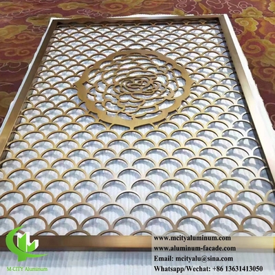 10mm divisória de metal com corte a laser padrão decoração interior