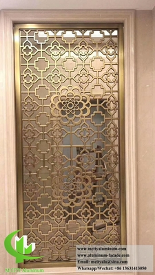 10mm divisória de metal com corte a laser padrão decoração interior