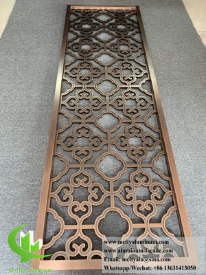 Arquitetura Laser Cut Metal Screen Folha de alumínio com padrão de gravura