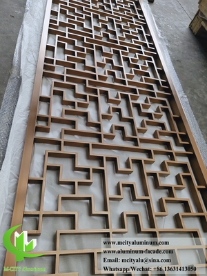Arquitetura Laser Cut Metal Screen Folha de alumínio com padrão de gravura