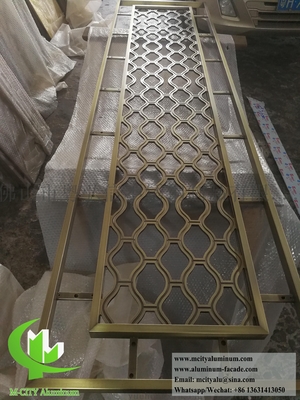 Arquitetura Laser Cut Metal Screen Folha de alumínio com padrão de gravura