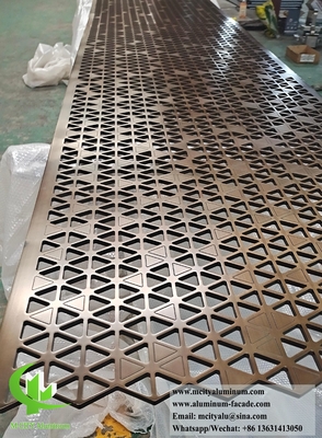 Laser Cut Metal Sreen 10mm divisória de alumínio