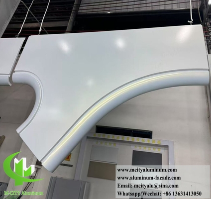 Painéis de revestimento de alumínio hiperbólico Painéis metálicos de forma curva dupla