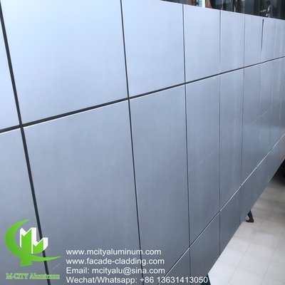 revestimento de parede de painel de alumínio metálico revestido em pó de painel de alumínio sólido exterior parede cortina para revestimento de fachada