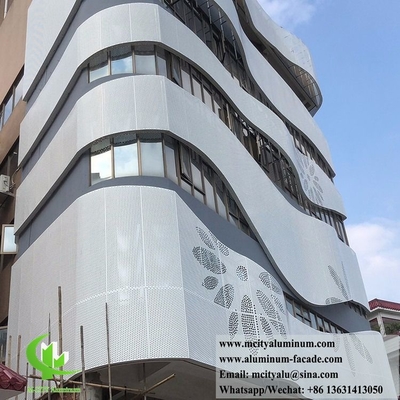 Painéis de parede exterior de revestimento de alumínio sólido