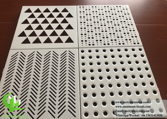 Instalação fácil de fachada de alumínio perfurado para projeto de edifícios modernos com painéis gravados CNC