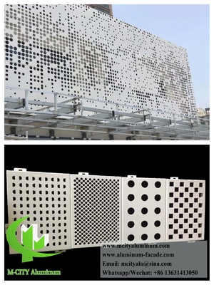 Painéis de fachada de alumínio perfurado de fácil instalação para revestimento arquitectónico