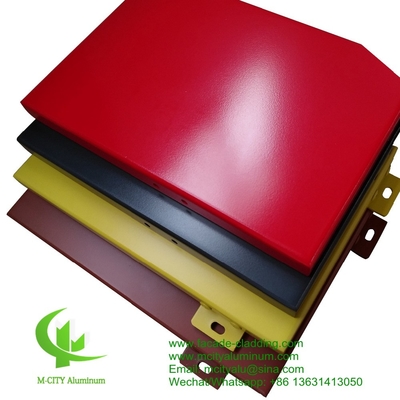 painel de alumínio fluorocarbonato painel de alumínio perfurado para parede de cortina painel de alumínio para revestimento de fachada