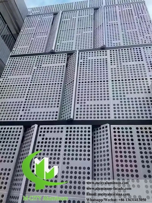 Painéis metálicos de perfuração CNC Folha de ecrã de fachada de alumínio PVDF Revestimento durável