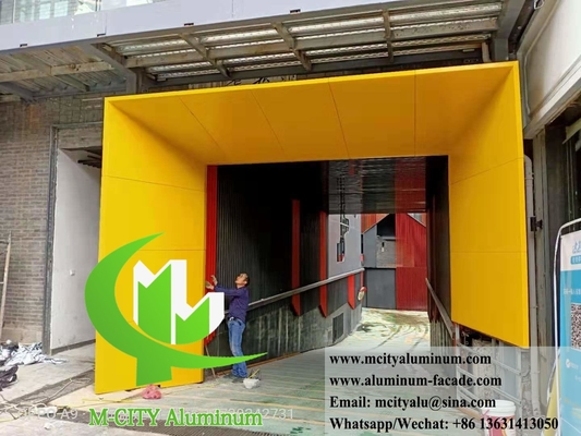 Arquitetura painéis de alumínio 3mm 3003 sistema de fachadas