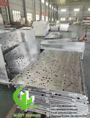 Ecrã de metal arquitetônico com revestimento PVDF de padrão de perfuração