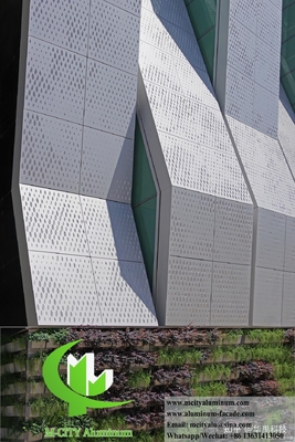 1000x2000mm Perforação de fachada metálica revestimento de painéis de parede para decoração de casas