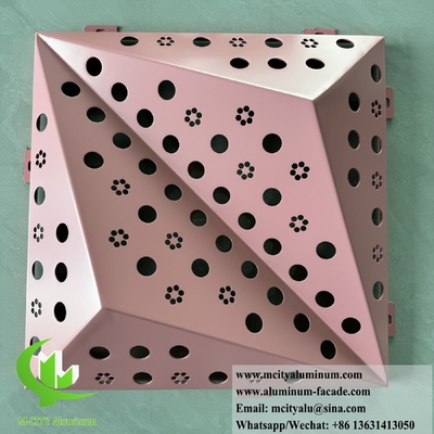 3D Design de fachada folha de metal revestimento de alumínio folha perfurada