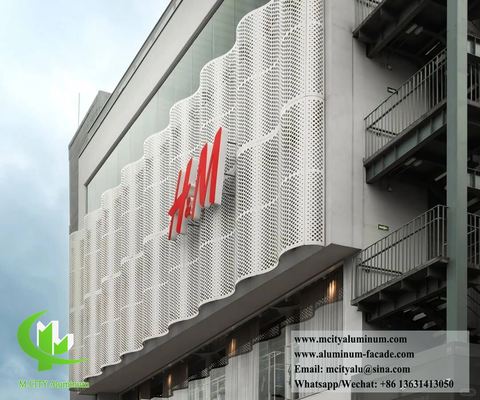 Revestimento de parede do sistema de fachada de alumínio perfurado decoração fábrica da China