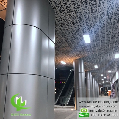 Painel de alumínio fluorocarbonato perforado para teto, parede de cortina, painel de alumínio para revestimento de fachada