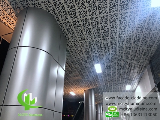 Painel de escultura CNC de alumínio fluorocarbonato perforado, painel de parede de cortina, painel de alumínio para revestimento de fachada
